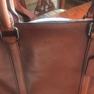 Coach Leather tote. Approx 15 inches by 12 inches.